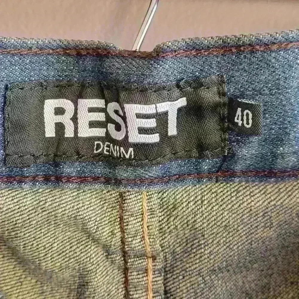 RESET Fashion DENIM Men's Jeans Blue/ Light Wash 40×32 Pockets Straight Classic - Picture 3 of 12